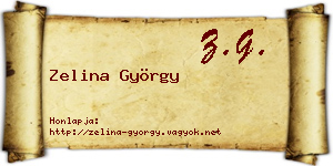 Zelina György névjegykártya