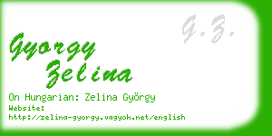 gyorgy zelina business card